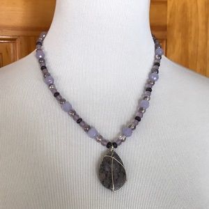 Amethyst pendant necklace